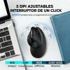 Delux Mouse Ergonómico, Pantalla Oled, Rueda De Pulgar, Rgb