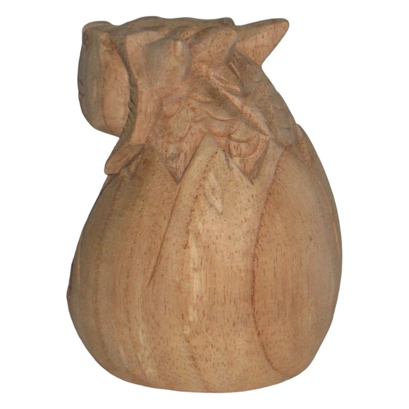 Brave Wings Hand Carved Wooden Dragon ~ Plain Dragon Egg