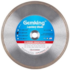 Delta Diamond Gemking Lapidary Saw Blade, 8-inch, for Gemstones, Agate, Geodes (8" X .040 X 5/8" Arbor)