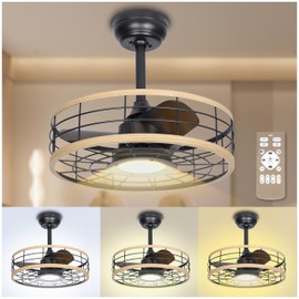 Xcity 17.8 Inch Low Profile Ceiling Fan with Lights and Remote, Dimmable Flush Mount Fan with 3 Color Temps, Quiet 6-Speed DC Motor, 4H Timer, Reversible Airflow for Bedroom Living Room