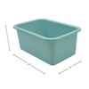Teacher Created Resources Small Plastic Storage Bin, Calming Blue