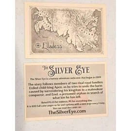 The Silver Eye Webcomic Double-Sided Map and Blurb Card
