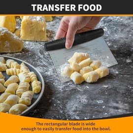 ALLTOP Raspador y picador de banco para cocina, utensilio esencial para hornear, de acero inoxidable, para pasteles, masas, alimentos, para pasteles, 