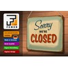 FEMER Tin Sign Retro 30 x 20 cm Sorry We're