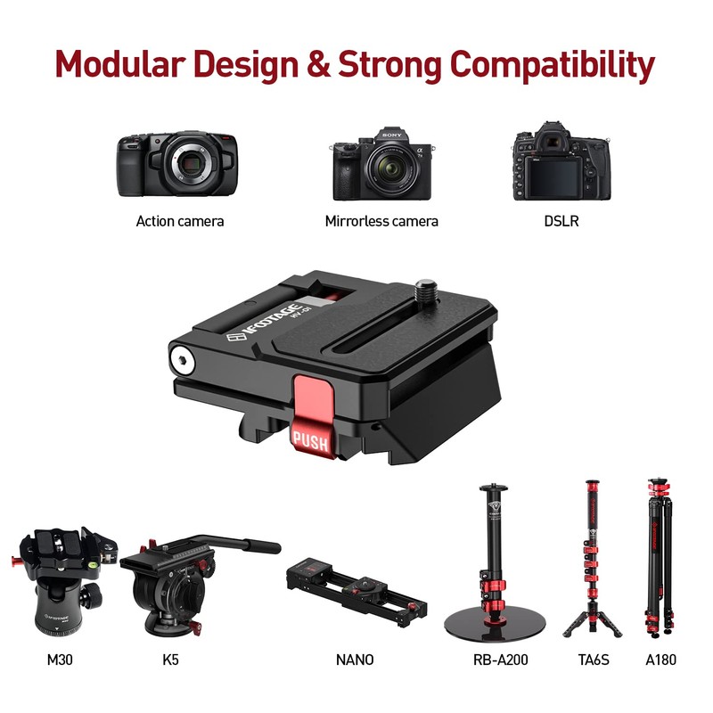 IFOOTAGE HV-01 L Shape Quick Release Plateprofessional Camera Tripod, Horizontal