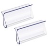 2 PCS Roller Window Shades Clear Plastic Hem Grip Window