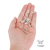 YISSION 20Pcs Mini Rhinestone Butterfly Hair Clips Cute Silver Hair