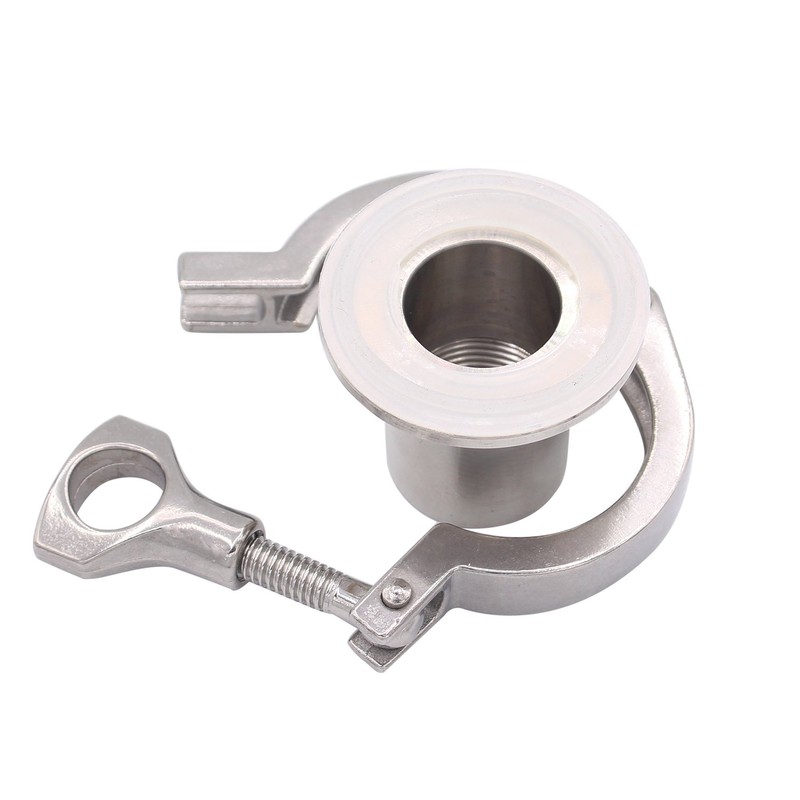 DERNORD 2 Pcs Sanitary Female Threaded Ferrule Pipe Fittings +