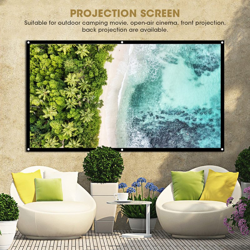Portable HD Projector Screen 16: 9 Film Screen without Folds,