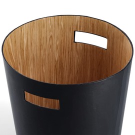 Zeller 17779 Waste Paper Basket Cardboard Approx. Diameter 25 x 30 cm Black