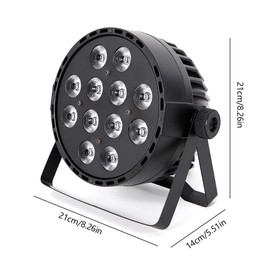 12x10W RGBW Stage Light, 4-in-1 LED Party Light with DMX512/Sound/Master-Slave Mode, Floor & Truss Mount for Club, Wedding, DJ Disco, Event Lighting