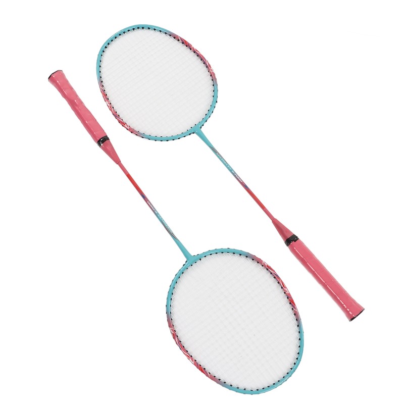 Badminton Racket Lightweight Portable Iron Alloy Frame Double Badminton Racquets