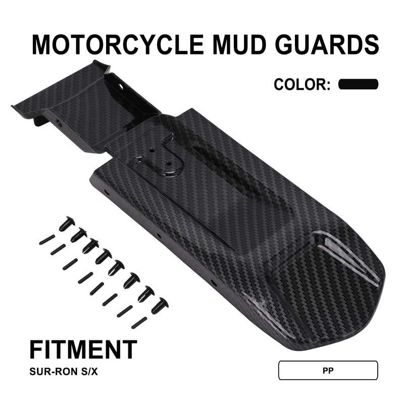 Surron Rear Mudguard Inner Plate Carbon Fibre Pattern Sur Ron