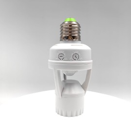 Infrared Motion Sensor Light Socket – E26/E27 Screw in Adapter for Automatic Light Control, Easy Install & Adjustable Duration – Ideal for Outdoor Indoor Garage Light, for Basement (2)