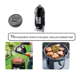 VOVCIG Thermometer and Probe Grommet for Grills, Rubber Grommet Sensor Port Compatible with Weber Smokey Mountain Cookers and Other Grill, Grills Probe Port(4Pack)