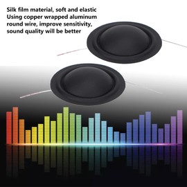 2Pcs Tweeter Voice Coil, 44mm/1.7in Outer 25mm/1.0in Inner Copper Clad Aluminum Round Wire Dome Tweeter Film for Speaker Repair, DIY Speaker Assembly