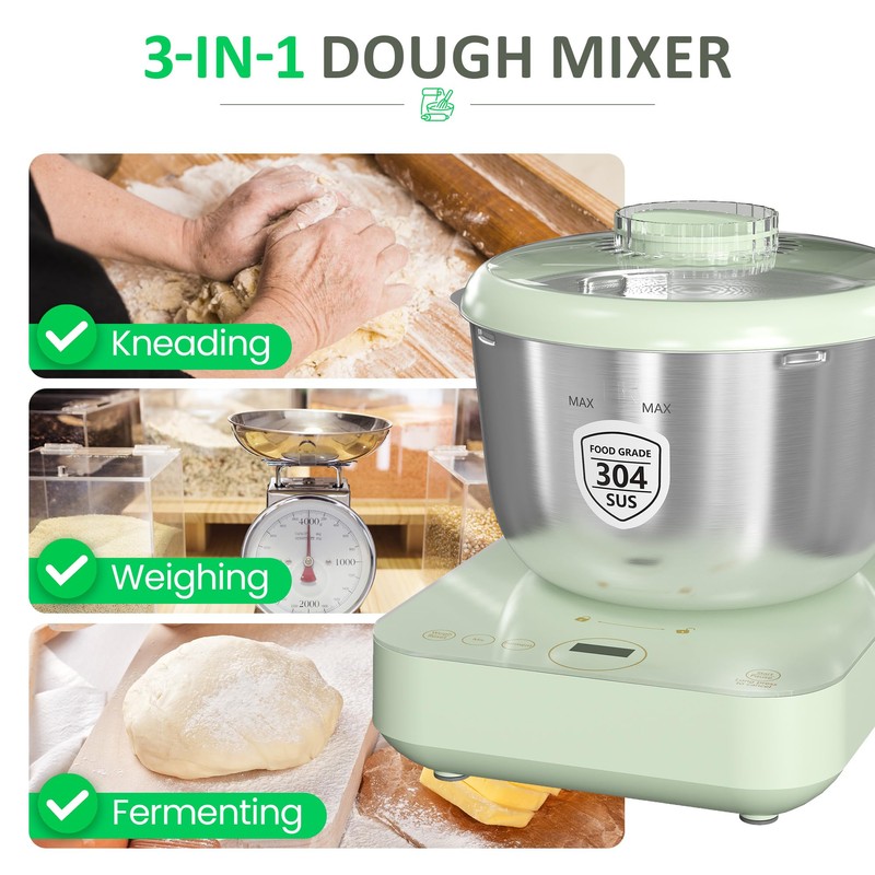 Electric Dough Maker with Ferment & Weighing Function, 5.2QT Dough