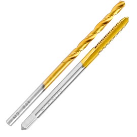 RURITKIT 4-40 UNC Tap and #43 Drill Bit Kit, M2 HSS Drill and Tap Set, Combination of Drill and Tap Kit for Metal