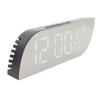 Digital Alarm Clock Multifunction Innovative Silent Temperature Humidity LED Mirror