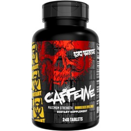 Mutant Cafeína 200 mg por Tableta, Sin Mezclas Patentadas, 240 Tabletas