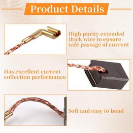 Carbon Brushes for Makita GA4530R Angle Grinder - 2 Pack CB459 Compatible with GA4534, GA5030, JS1000, PJ7000, TM3000C | High-Density Electric Motor Power Tool Parts (Black)