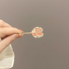 XINGNIAO Flower Hair Pins Metal Hairpin Tulip Blossom Hair Stick for Women and Girls