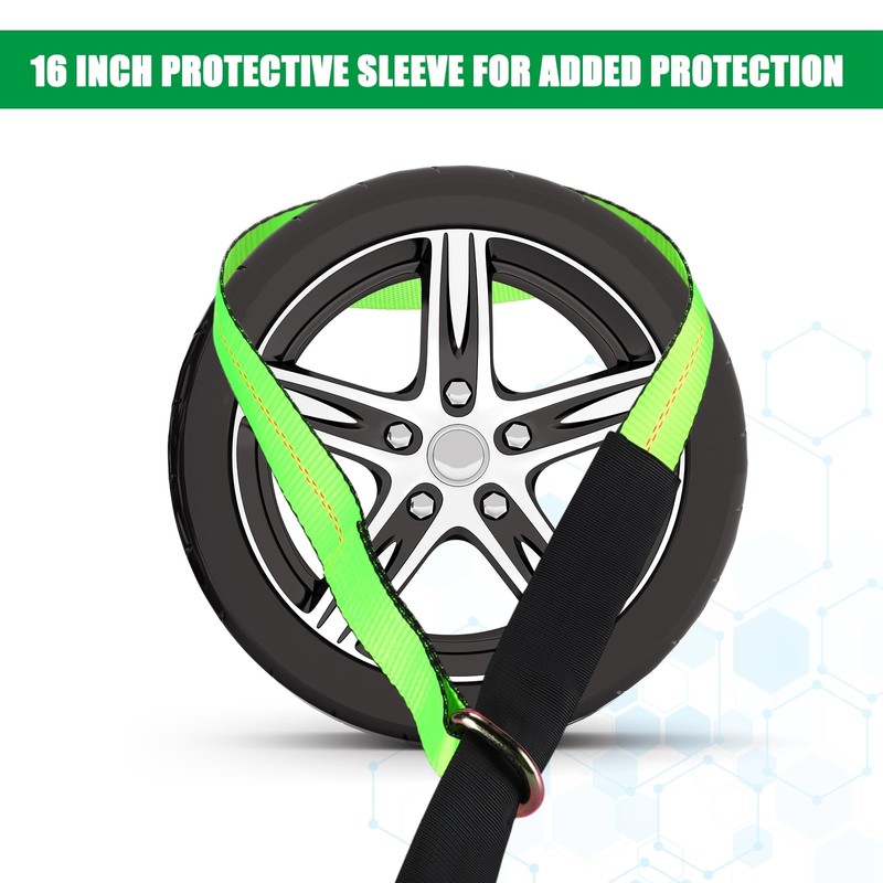 Wowangce 8 Pack Lasso Tow Strap with D Ring and