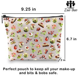 Zuo Bao Funny Cute Ladybugs Makeup Bag Ladybugs Lover Gift Bug Lover Cosmetic Bag Animal Pet Ladybugs (Ladybugs)