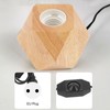 Wooden Diamond Lamp Base E27 Socket Modern Small Wood Table