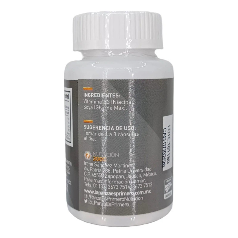 Vitamina B3 Niacina 100 Tabletas 500 Mg Nutricion 2000 Sabor
