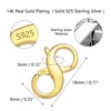 ALEXCRAFT Silver 925 Chain Clasp, Gold Jewellery Clasp for Necklaces,