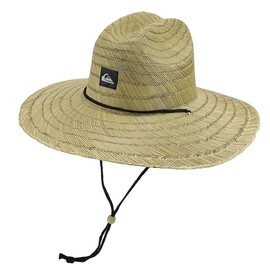 Quiksilver Quiksilver mens Pierside Straw Lifeguard Beach Sun Hat, Natural/Black, Large-X-Large US