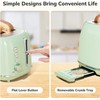 2 Slice Stainless Steel Toaster Retro with 6 Bread Shade