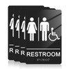 T&R Restroom Signs with Wheelchair Symbols for Business - 4