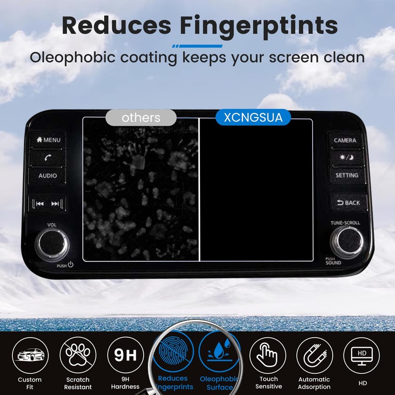 XCNGSUA for 8-In 2024 Maxima Murano Kicks Versa Screen Protector