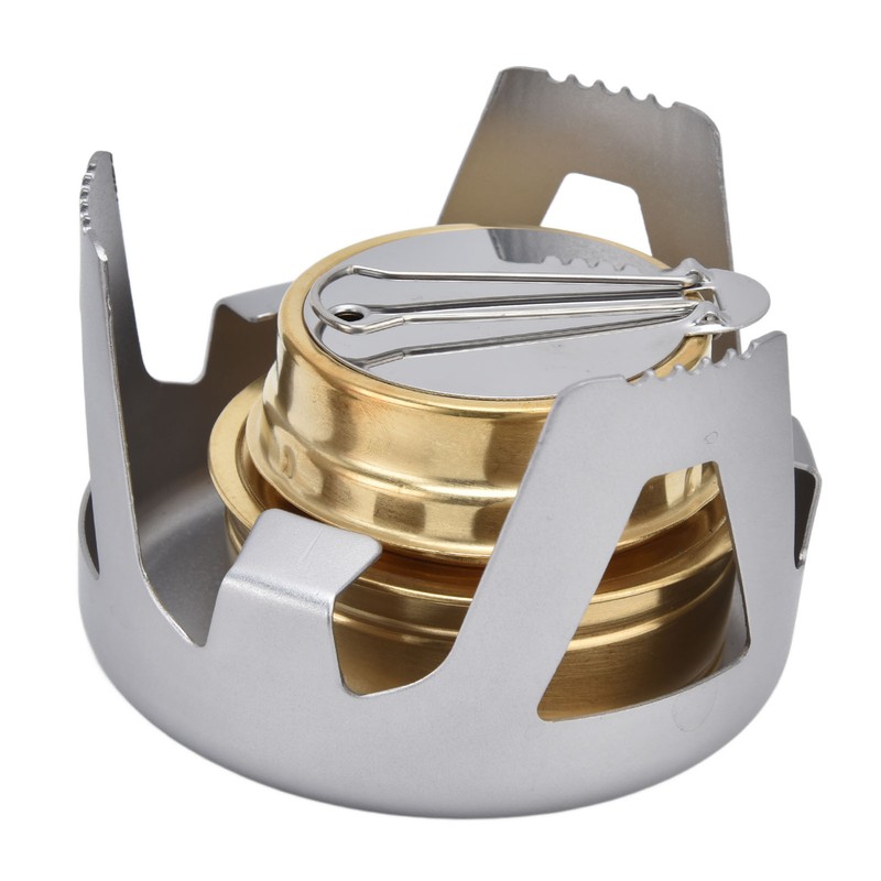 Camping Stove Windproof Vaporizable Portable Liquid Spirit Stove with Stand