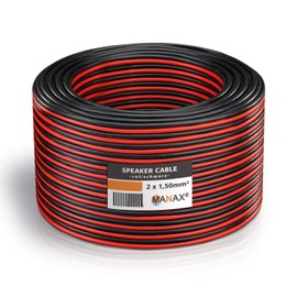 MANAX® Loudspeaker Cable 2 x 1.5 mm² Red/Black 20 m Ring