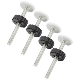 4 Pack Baby Gate Threaded Spindle Rod 8MM, Replacement Screw Bolts Hardware Parts Kit for Pet & Dog Pressure Mounted Safety Door & Stair Gates (Black)
