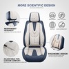 Geamoi Leather Car Seat Covers, Universal Full Set Waterproof Seat