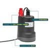 XtremepowerUS 2150GPH Thermoplastic Submersible Utility Pump with 10ft Cord, 1/3