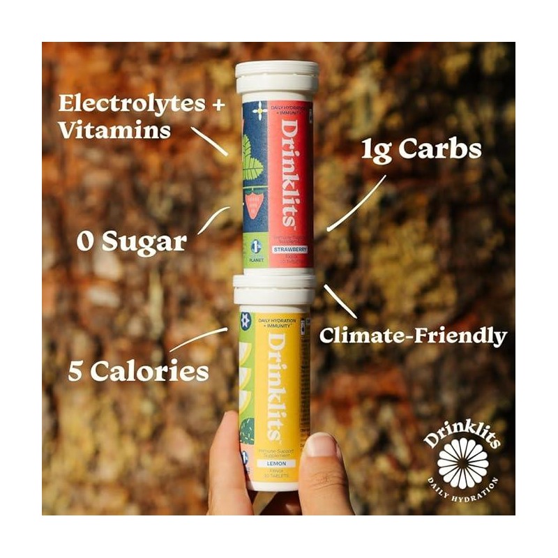 Strawberry Daily Immune Support Tablets (2) Tube Bundle