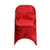 YOUR CHAIR COVERS - Red Velvet Spandex Folding Chair Cover