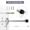 Wall Mounted Long Door Stop Heavy Duty Chrome Plated 6"