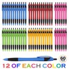Sikao 60 Pack Gripped Slimster Retractable Ballpoint Pens, Bulk Pens