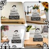4 Pcs Farmhouse Family Wooden Tiered Tray Decor Set, Rustic