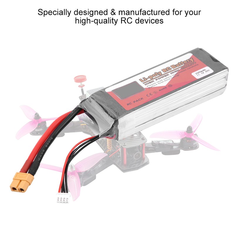 ZOP POWER 3S 11.1V 3500mAh 60C Rechargeable LiPo Battery with