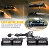 XRIDONSEN Amber 2 in 1 Emergency Dash Strobe Lights Interior