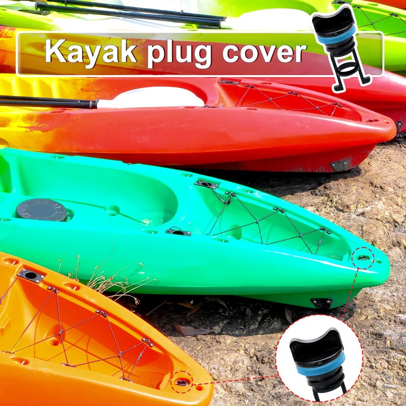 BOXOB 4pcs Kayak Plugs, 2.13x1in Nylon Lifetime Kayak Drain Scupper