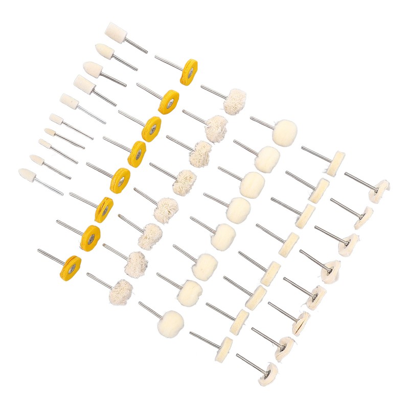 50Pcs Wool Felt Mandrel Mounted Grinding Polishing Wheel Buffing Wheel