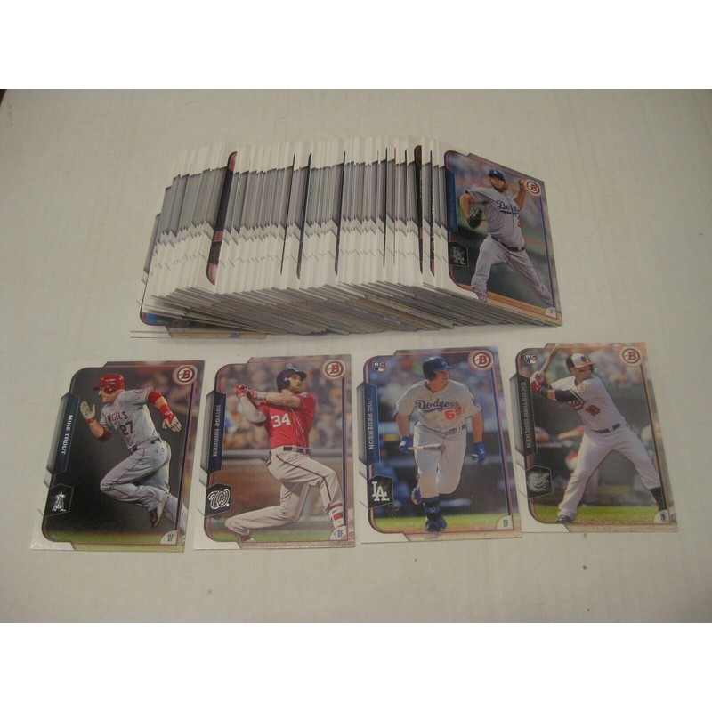 2015 Bowman Baseball Base Set 1-150 Kershaw Trout Betts Harper